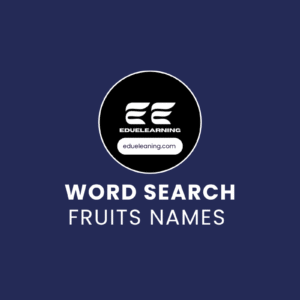 Fruits Names Word Search Puzzle