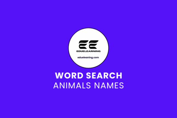 Animals Names word search puzzle. eduelearning pritable template