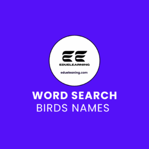 Birds Names word search puzzle. eduelearning pritable template