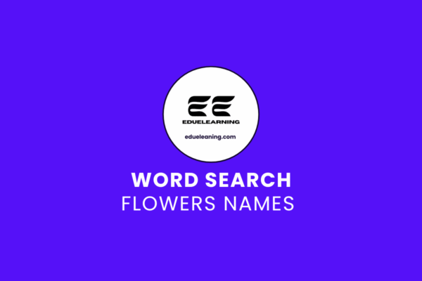 Flowers names word search puzzle. eduelearning pritable template