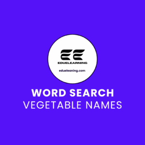 Vegetable names word search puzzle. eduelearning printable template