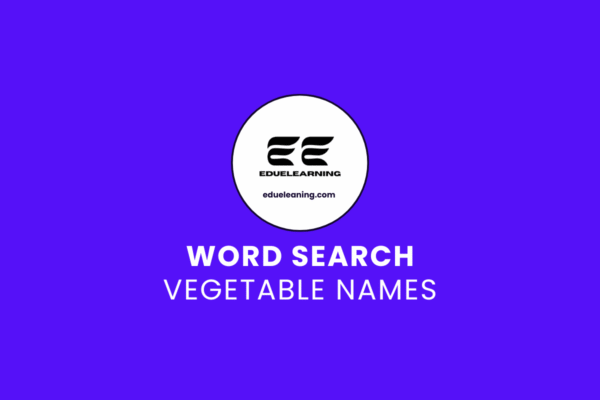 Vegetable names word search puzzle. eduelearning printable template