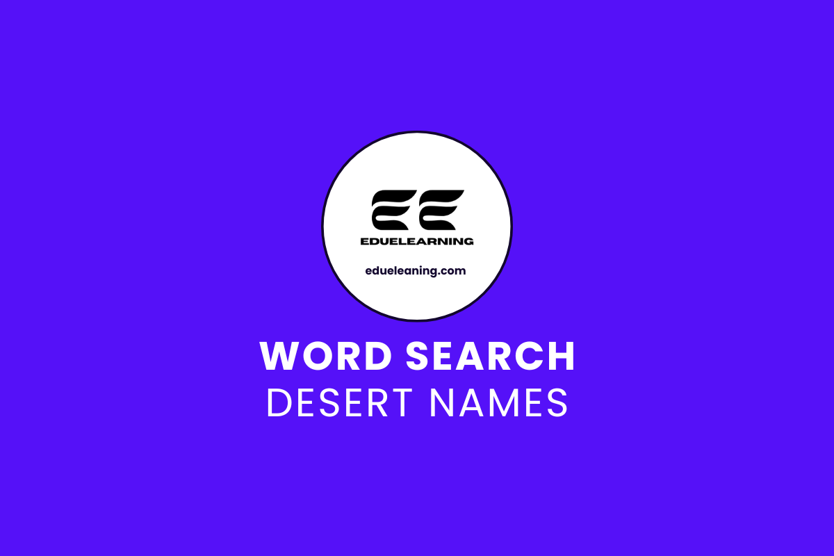 desert names word search puzzle. eduelearning printable template