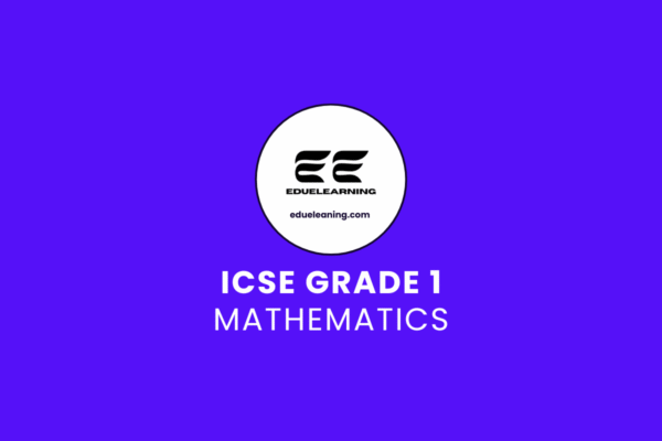 icse grade 1 Mathematics. eduelearning pritable template