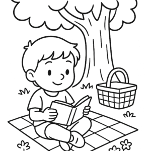picnic activity drawing book. eduelearning printable template