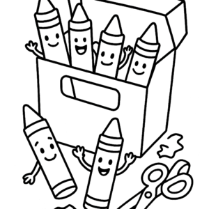 school supplies drawing book. eduelearning printable template