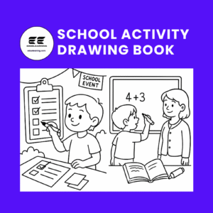 school supplies drawing book. eduelearning printable template.1