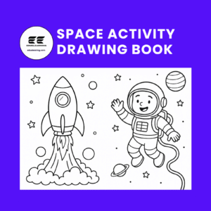 space object activity drawing book. eduelearning printable template.1