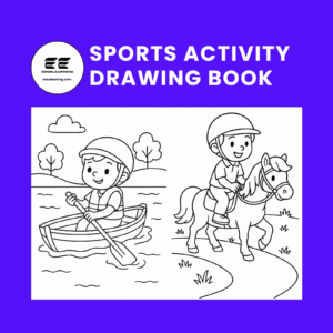 sports activity drawing book. eduelearning printable template.1