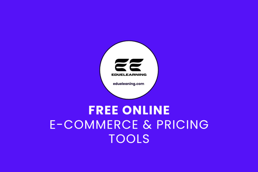 E-Commerce Pricing Tools. eduelearning printable template