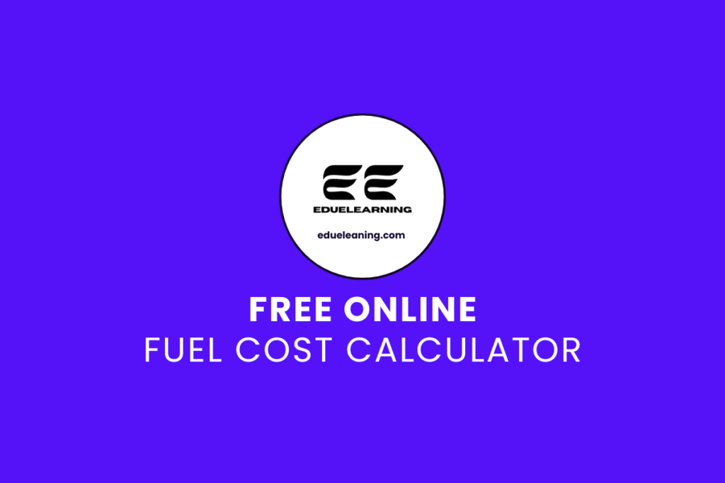 Fuel Cost Calculator. eduelearning printable template