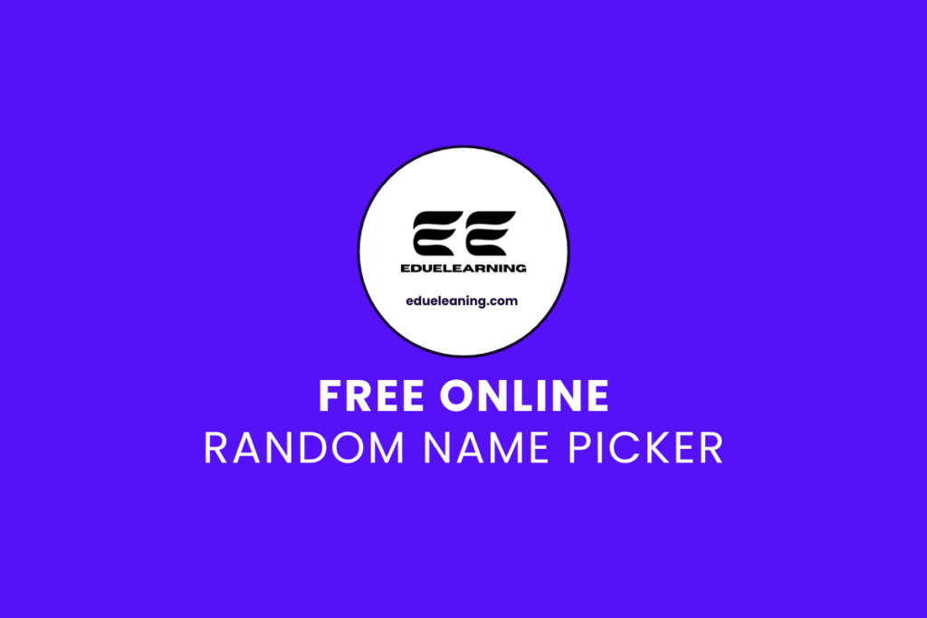 Random Name Picker. eduelearning printable template