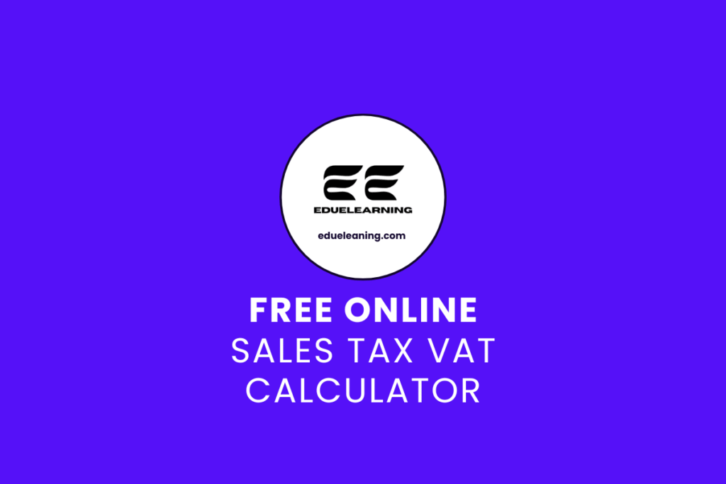 Sales Tax VAT Calculator. eduelearning printable template