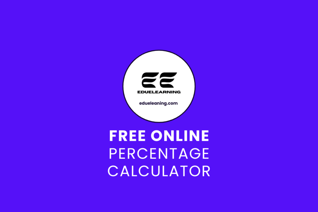 percentage calculator. eduelearning printable template