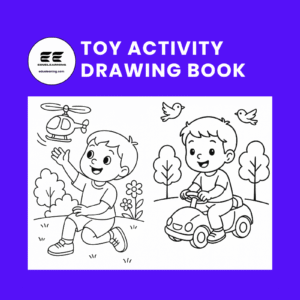 Toy activity drawing book. eduelearning printable template.1